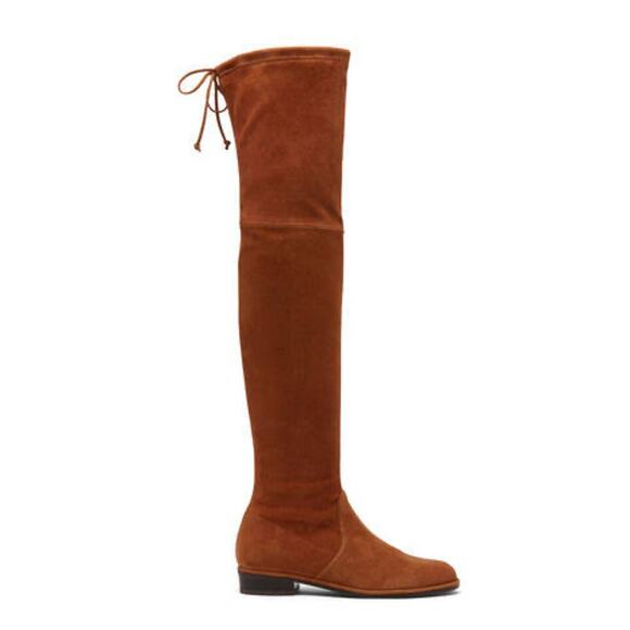 Stuart Weitzman LOWLAND Over The Knee Boots EU Size 38.5 US Size 8 Nougat Color - Picture 1 of 14